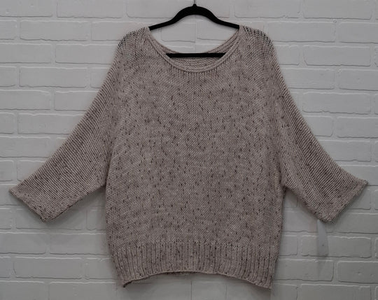 Senza Speckled Boat Neck Sweater