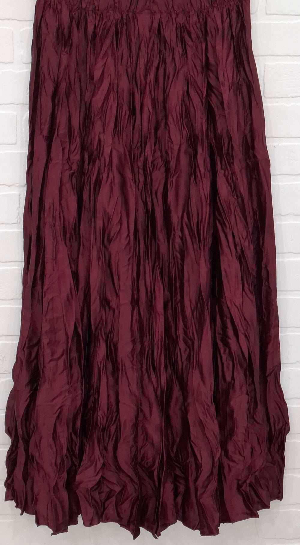 Crinkle Texture Maxi Skirt