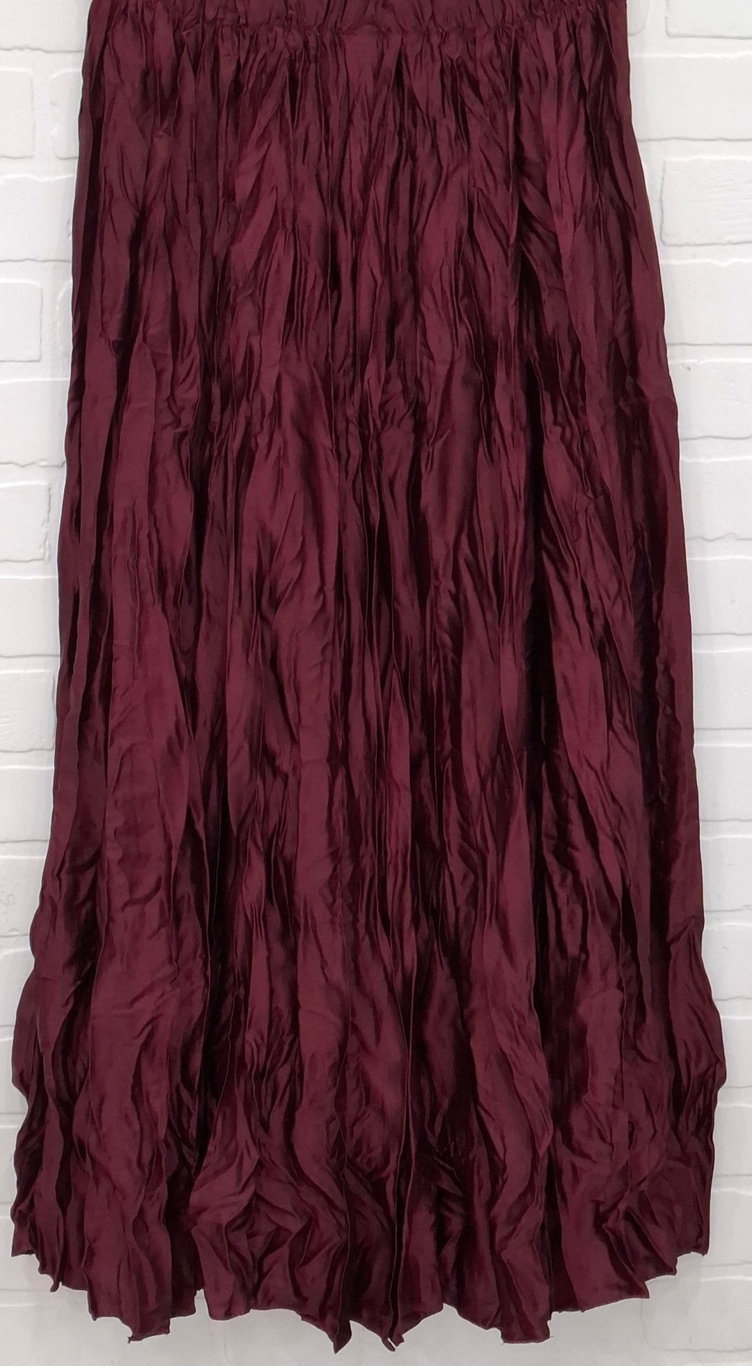Crinkle Texture Maxi Skirt