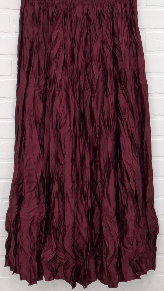 Crinkle Texture Maxi Skirt