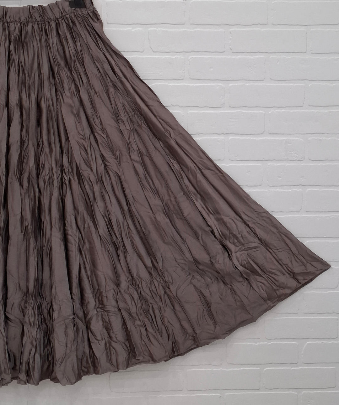 Crinkle Texture Maxi Skirt