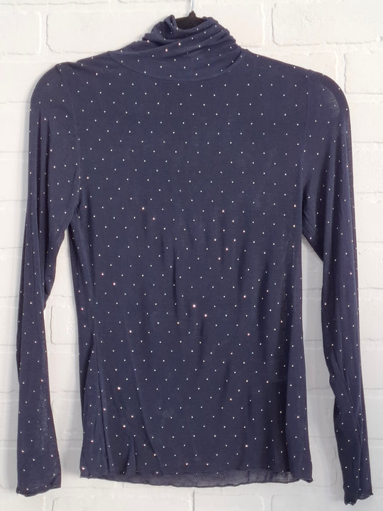 Cashmere Blend Rhinestones Turtleneck