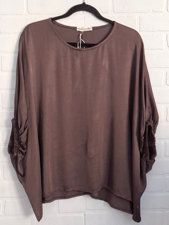 La Vie Satin oversized Top