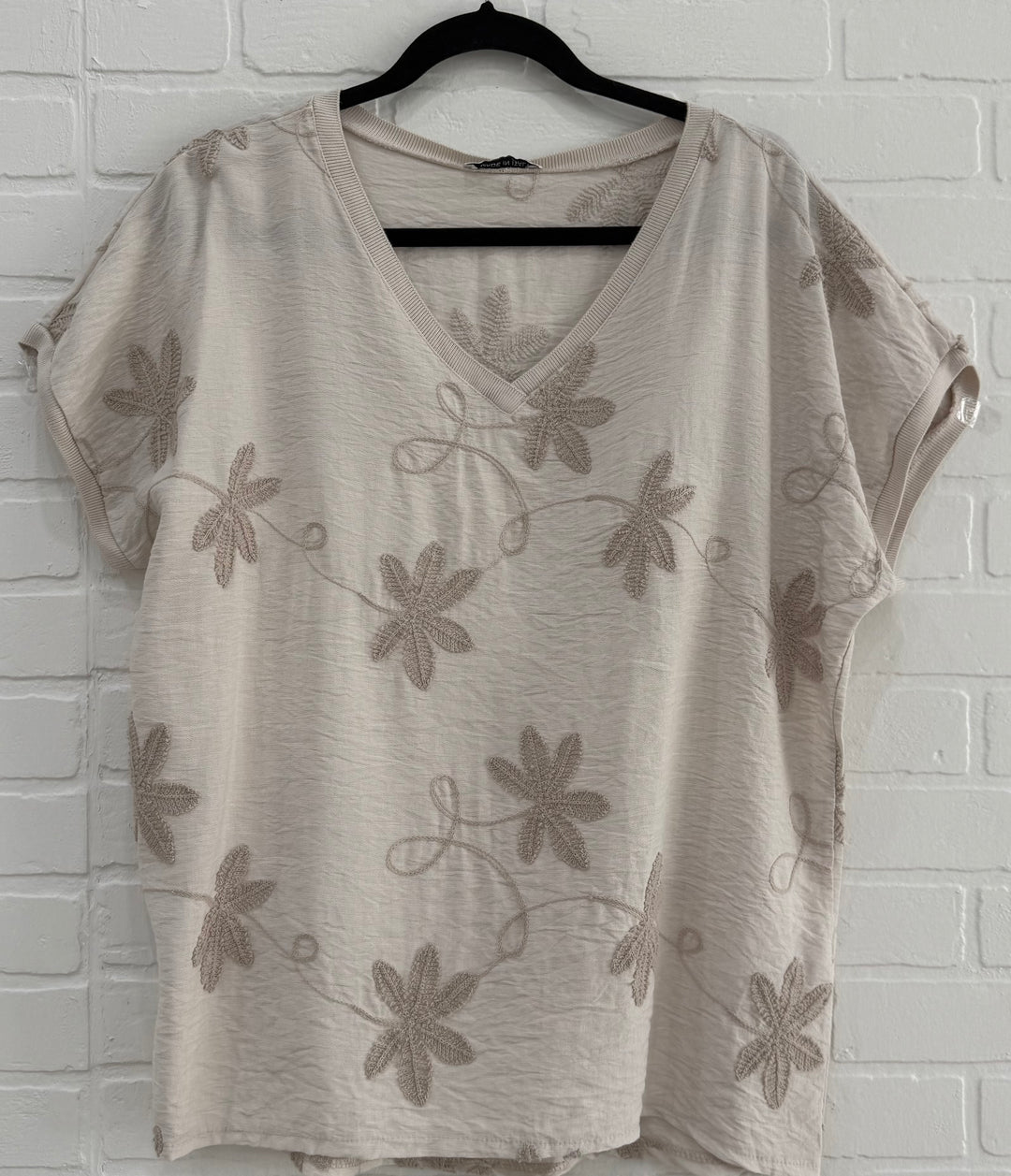 Capri Bloom Embroidered Top