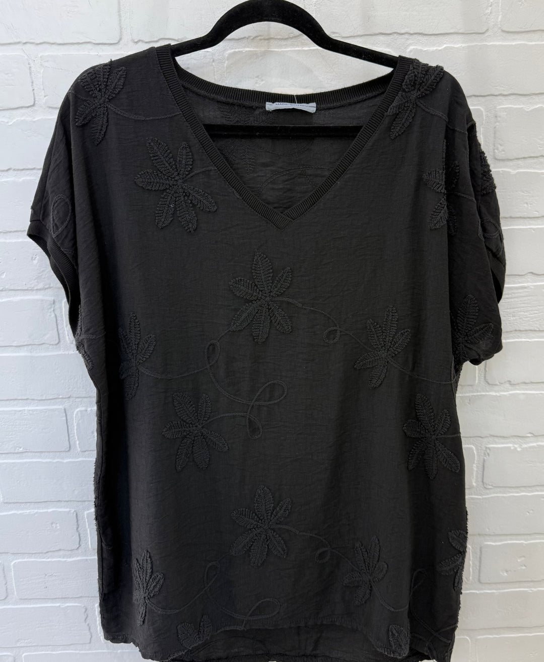 Capri Bloom Embroidered Top