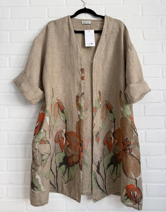 Floral Linen Kimono