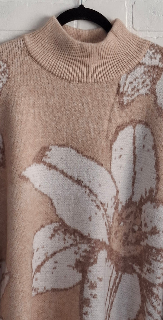 Floral High-Low Sweater