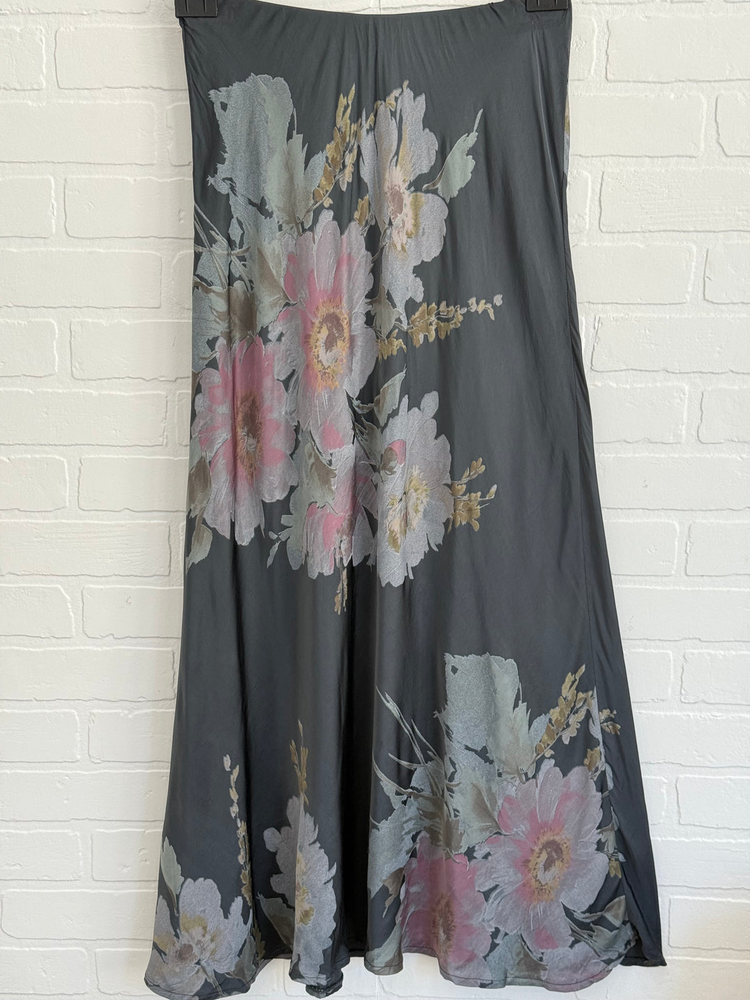 Floral Satin Skirt