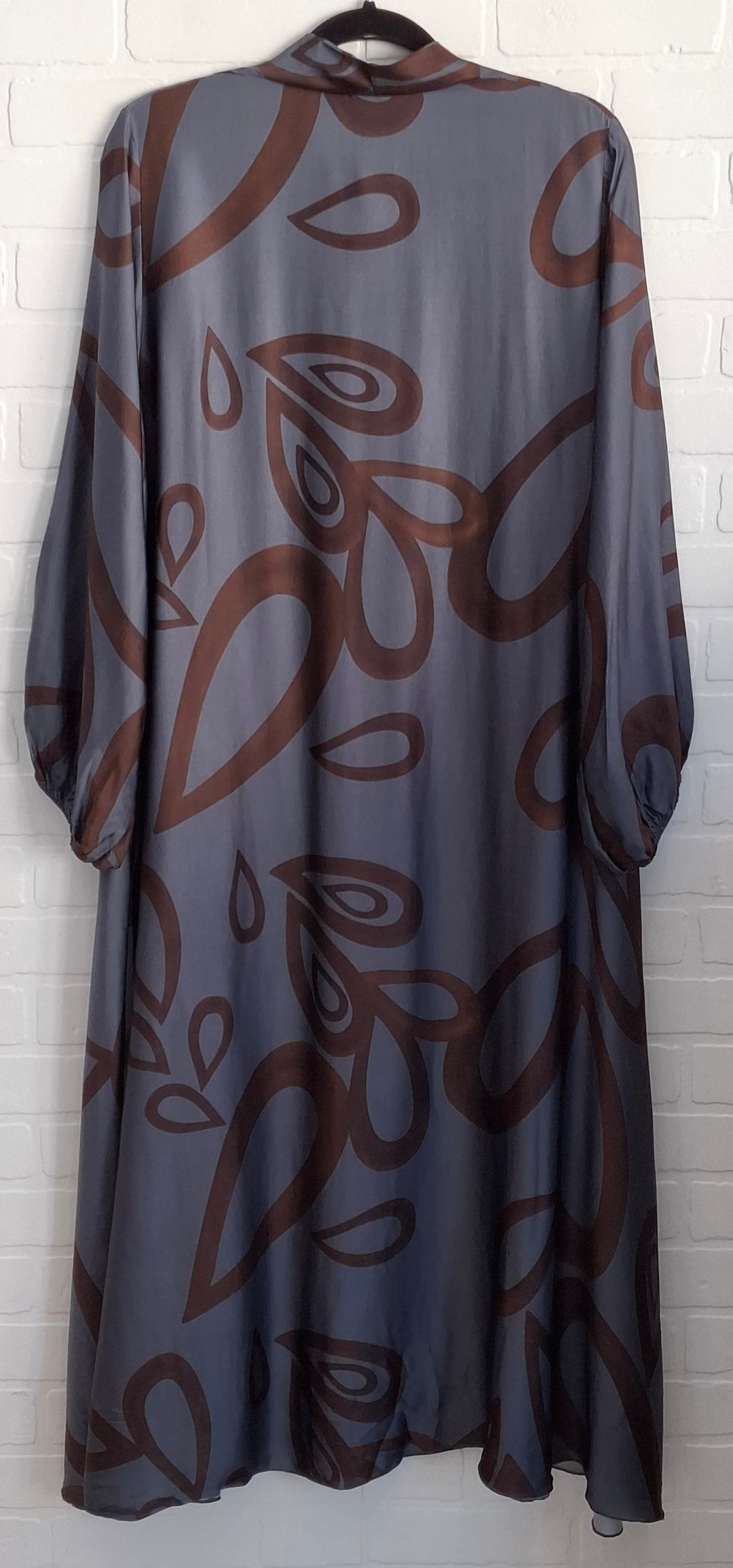 Abstract Satin Long Dress