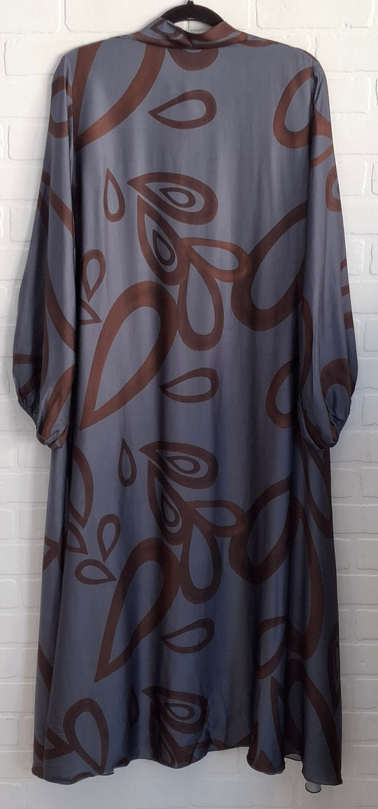 Abstract Satin Long Dress