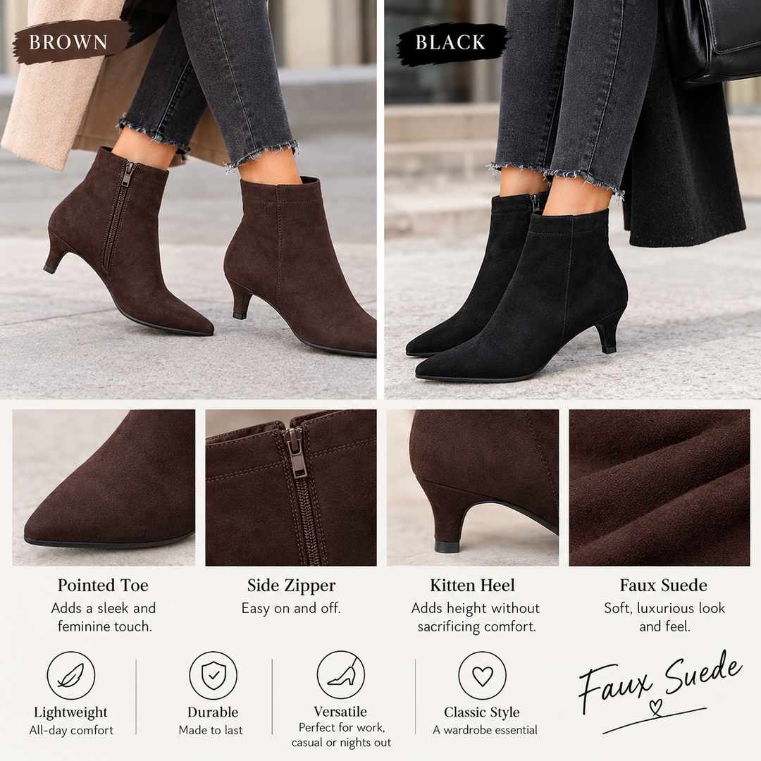 Faux  Suede Ankle Boots