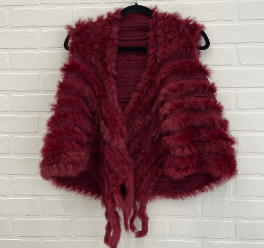 Cranberry Fur Vest