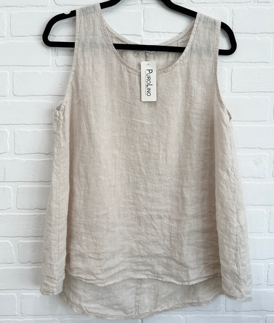 Nina linen tank top