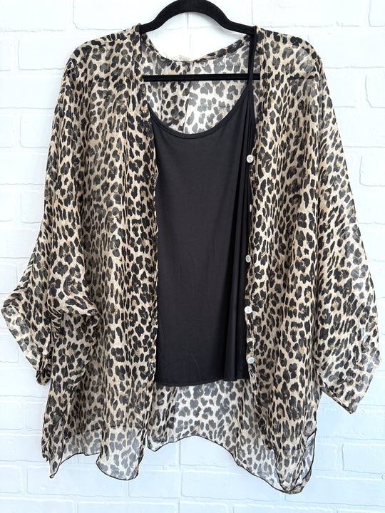 Savanna Chic Leopard Blouse