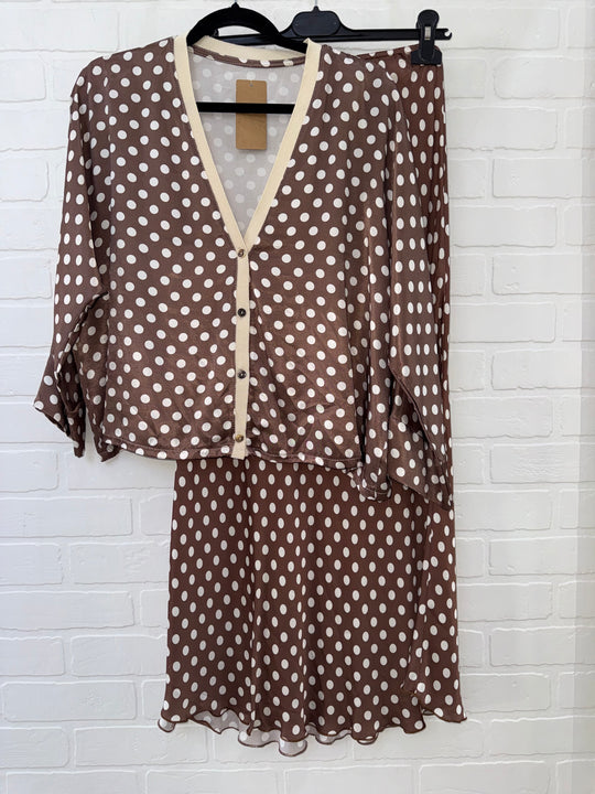 Milano Dot Satin Set