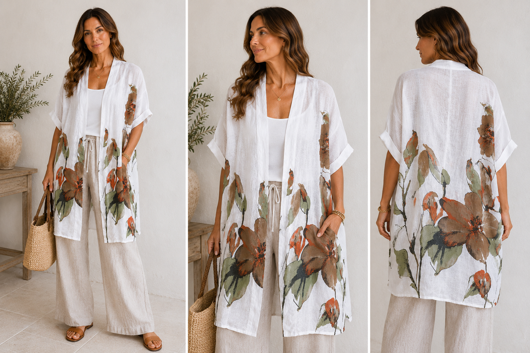 Floral Linen Kimono