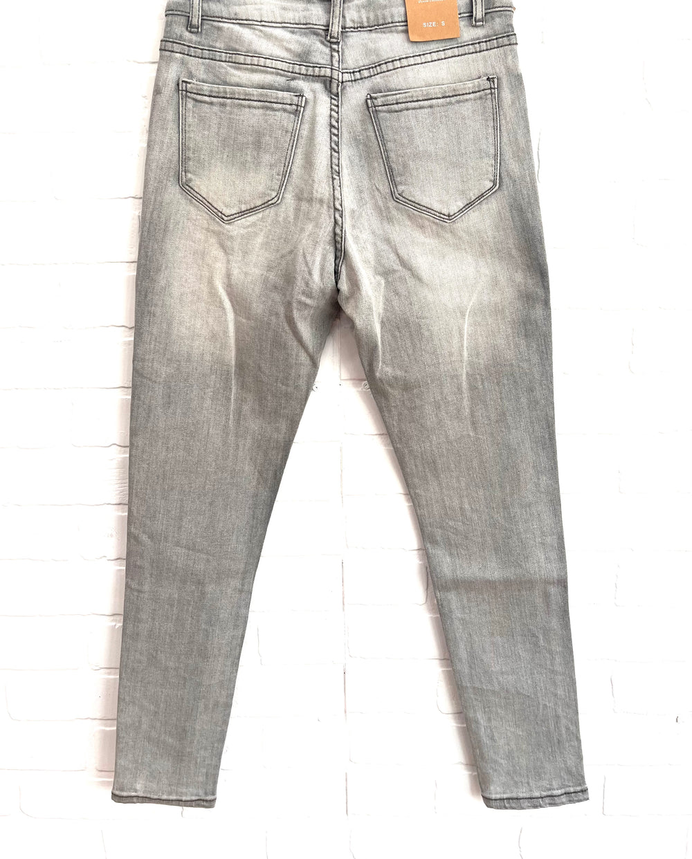 Grey sparkle jeans
