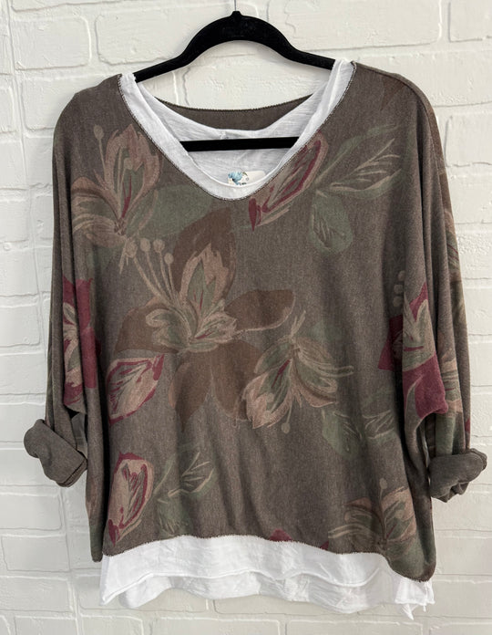 Layered Floral Top