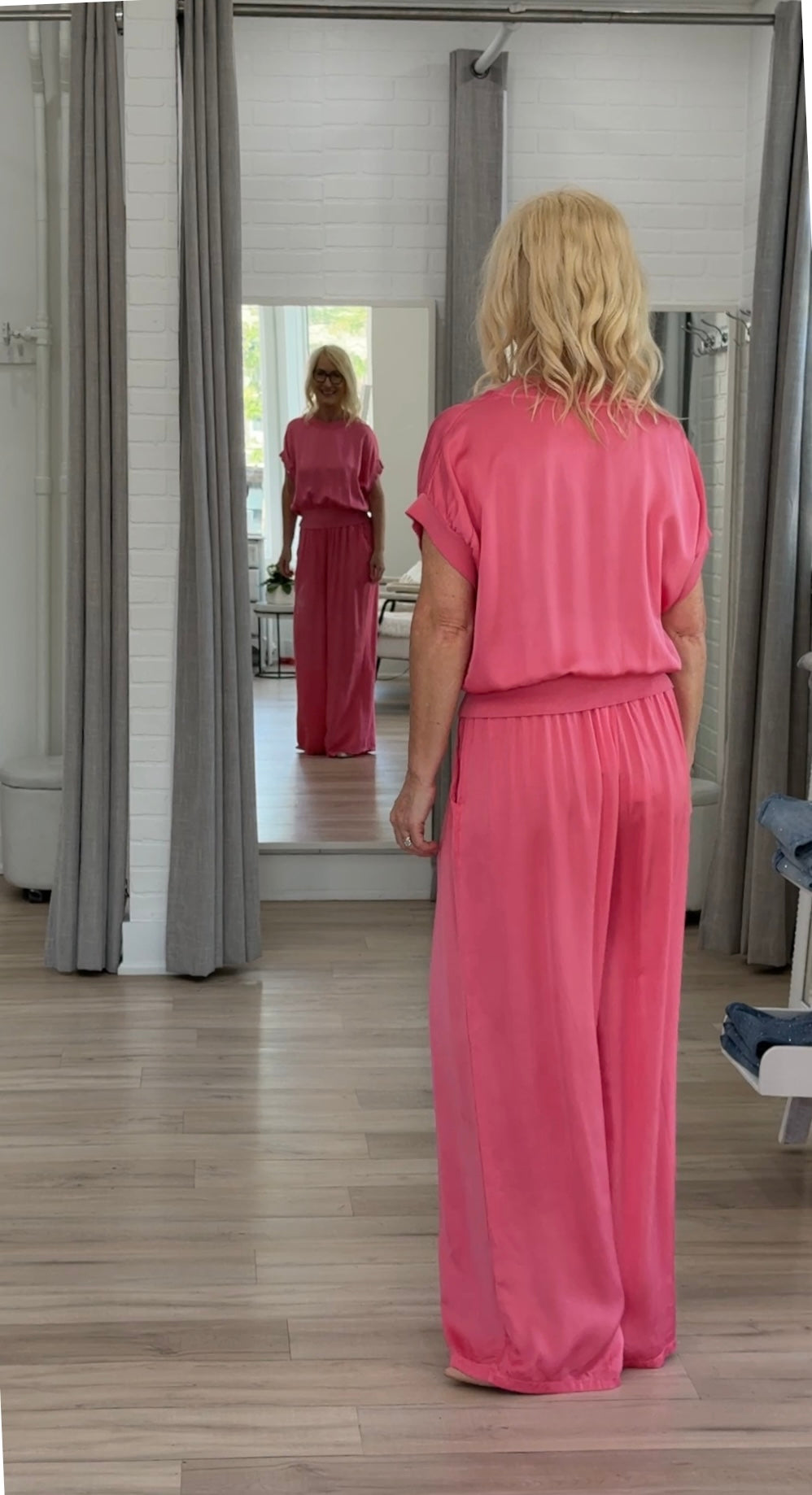 Serena Satin Set – Raspberry Rose