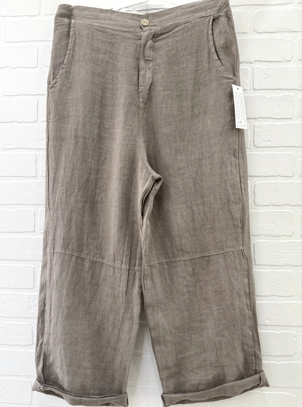 Linen Cropped Pants