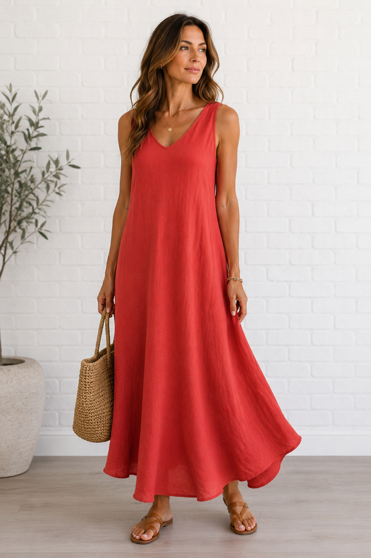 Luca Sleeveless Linen Dress