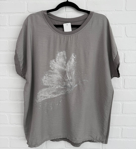 Charisma Butterfly Print Top