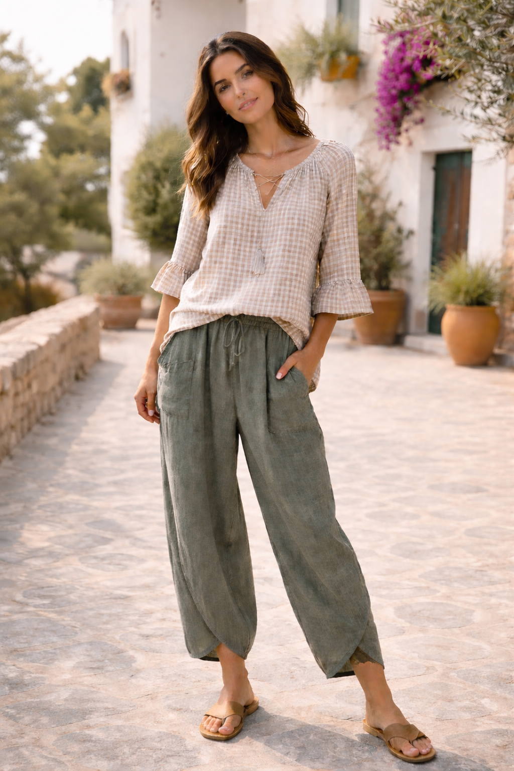 Linen Tulip Pants