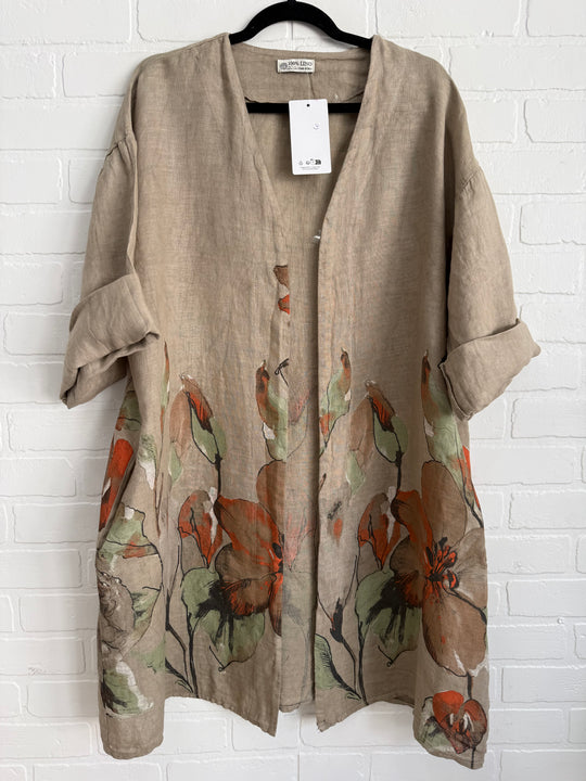 Floral Linen Kimono