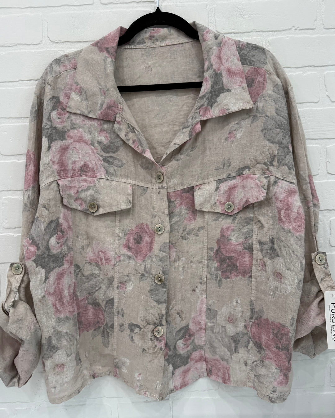 Rosé Garden Linen Jacket