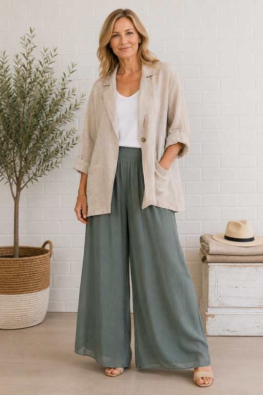 Luca Oversized Linen Blazer