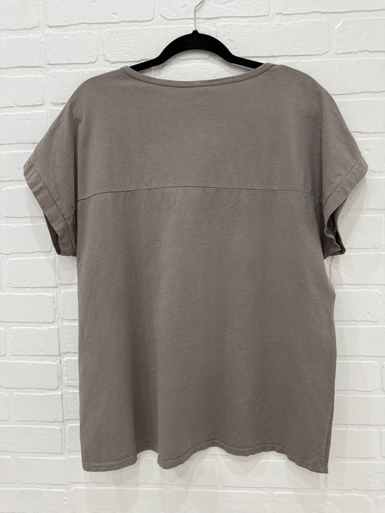 Golden Iris Linen Blend Top | Made in Italy