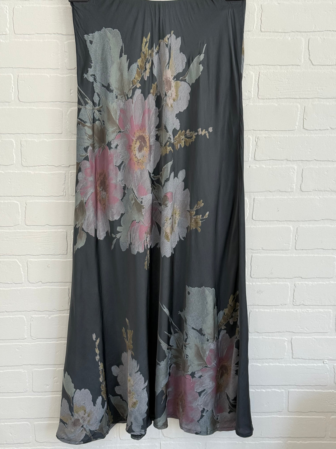 Floral Satin Skirt