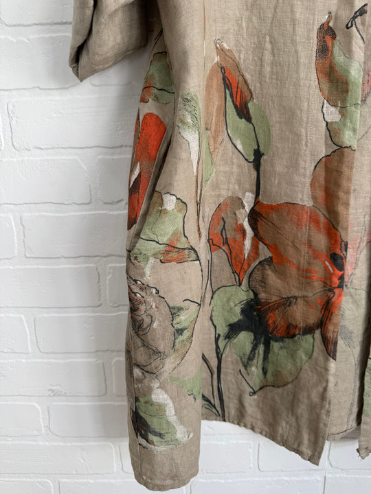 Floral Linen Kimono