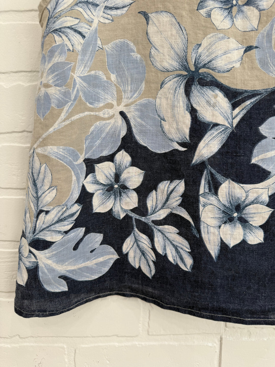 Azure Bloom Linen Top