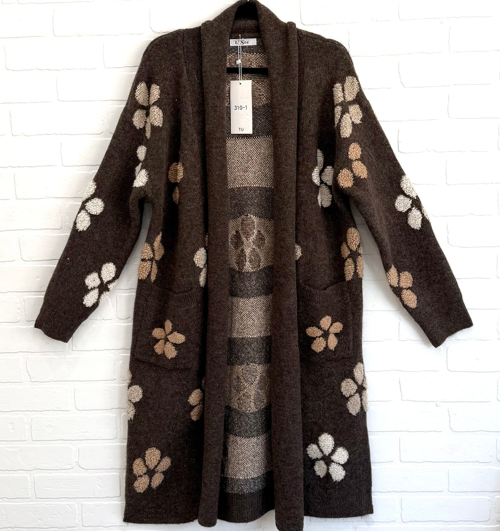 Fiori Cozy Knit Coatigan