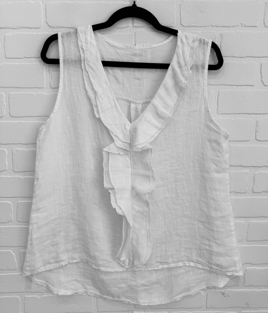 Marina Sleeveless Double Ruffle Top