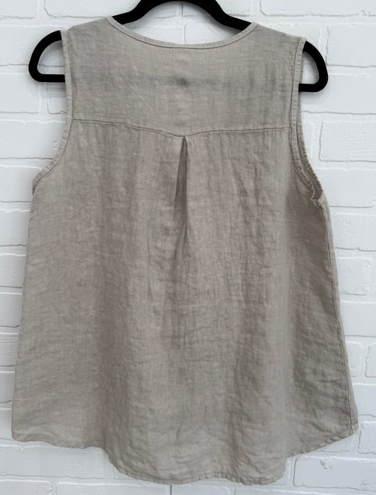 Marina Sleeveless Double Ruffle Top