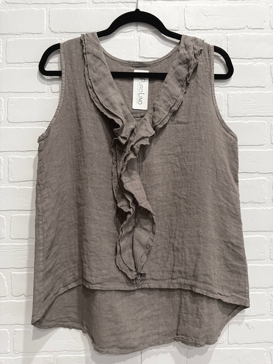 Marina Sleeveless Double Ruffle Top