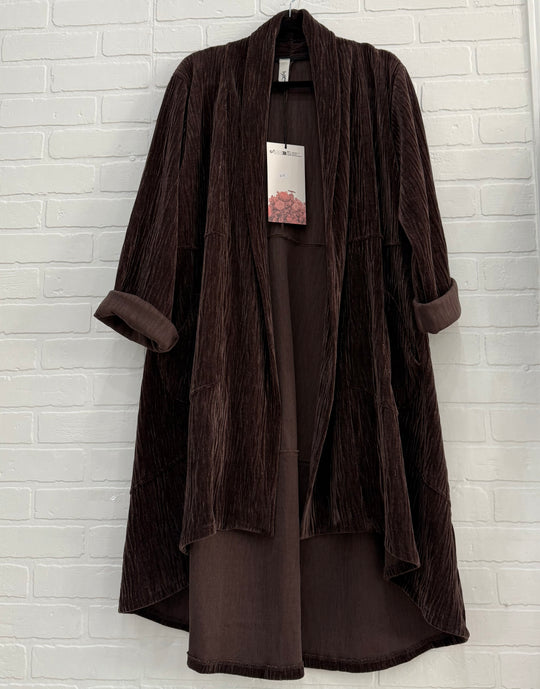 Italian Velour Drape Coat