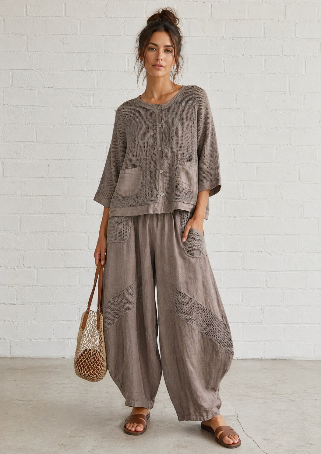 Tuscany Mesh Linen Set