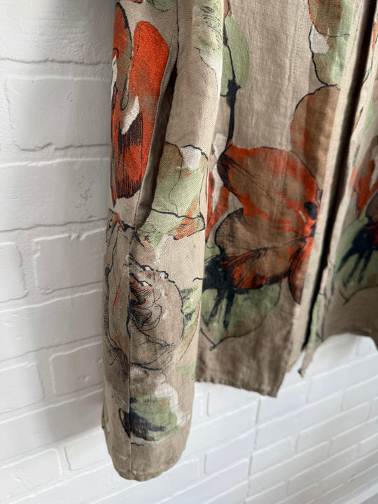 Floral Linen Kimono