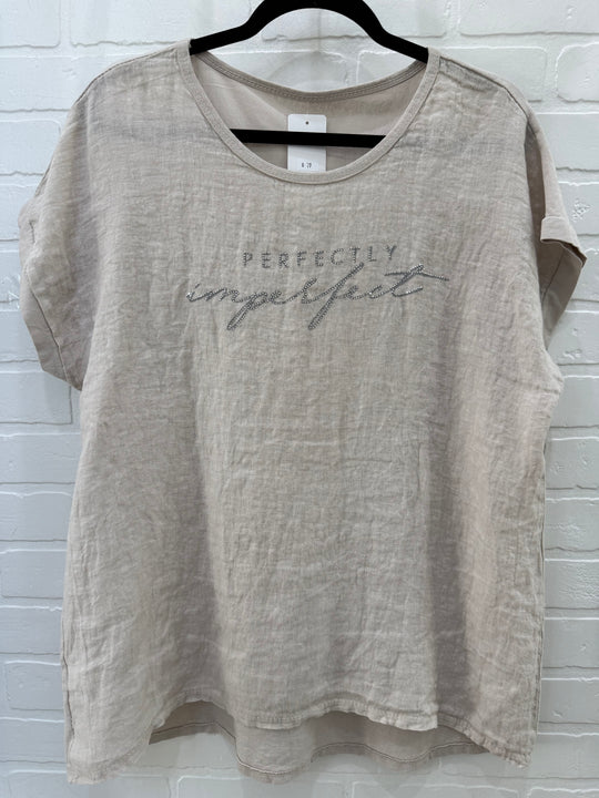 Perfectly Imperfect Graphic Linen Tee