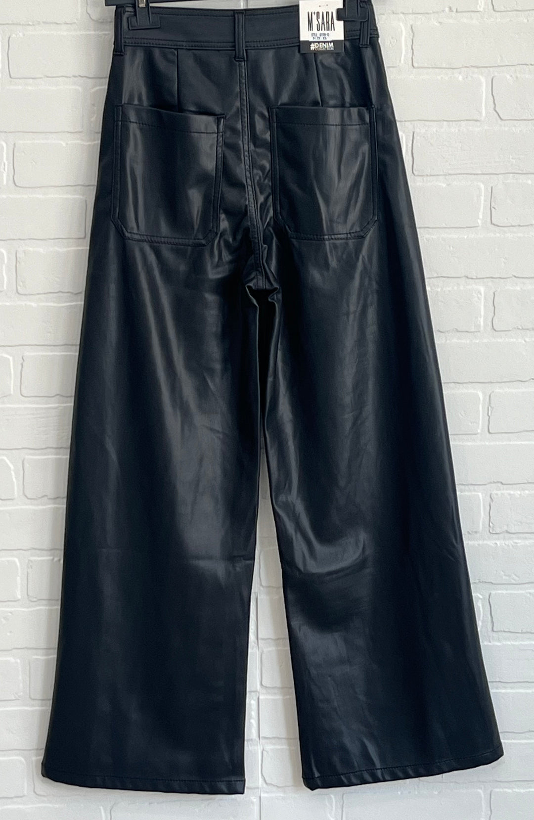 M’Sara Wide Leg vegan leather pants