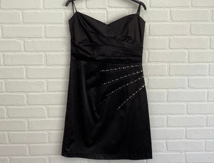 Black Dress With Silver Gem Detailing