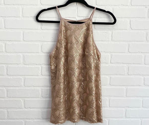 Gold Sequence Halter top