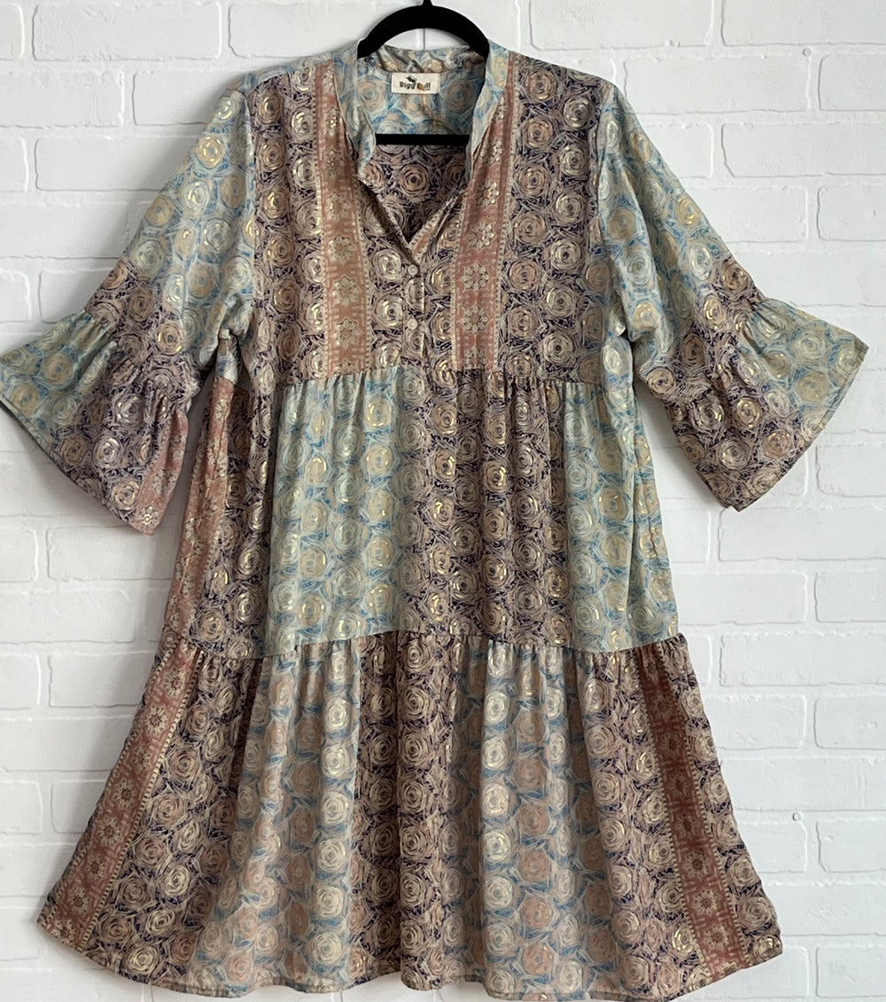 Misty Silk Bohemian Dress