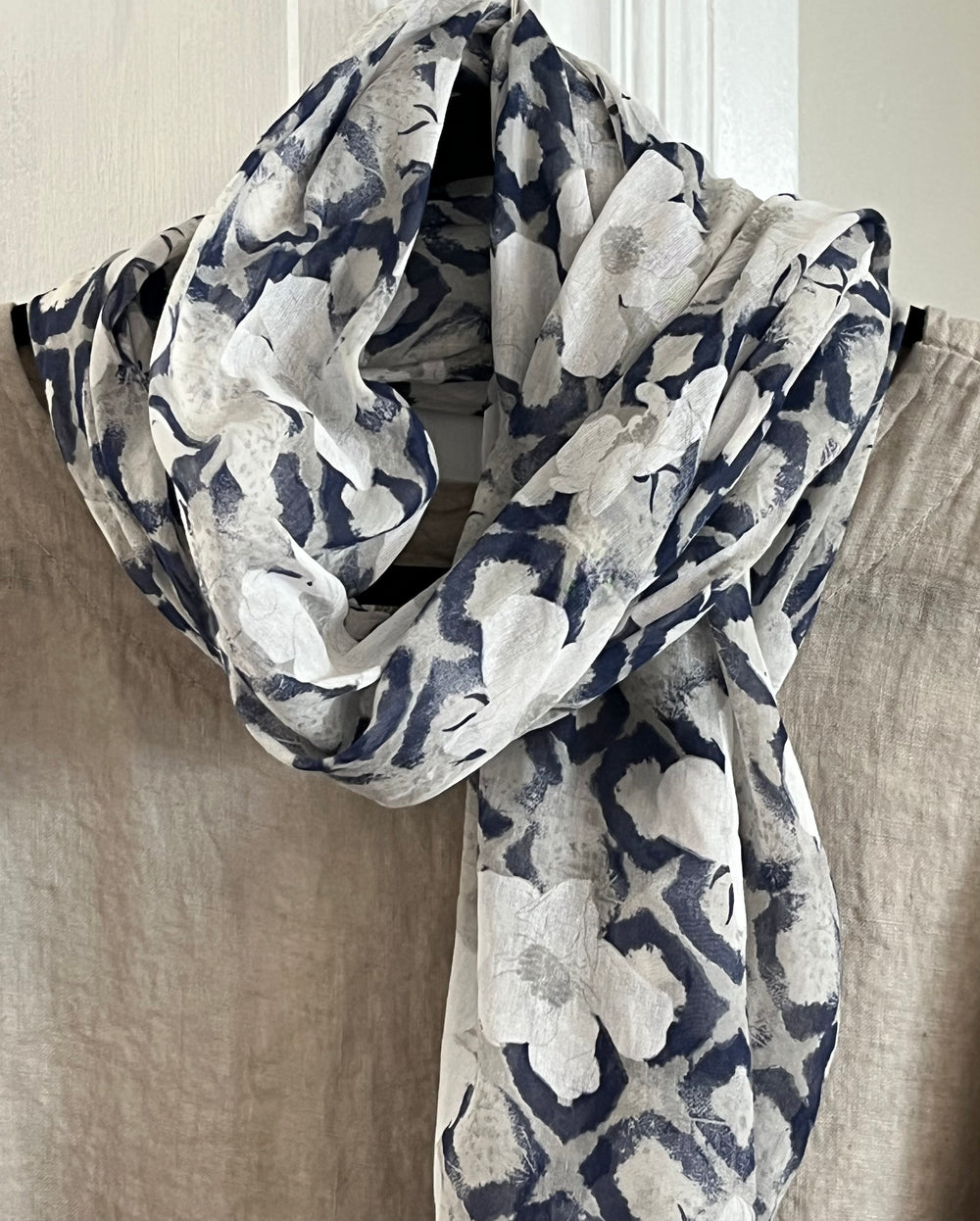 Floral Gauze Scarf