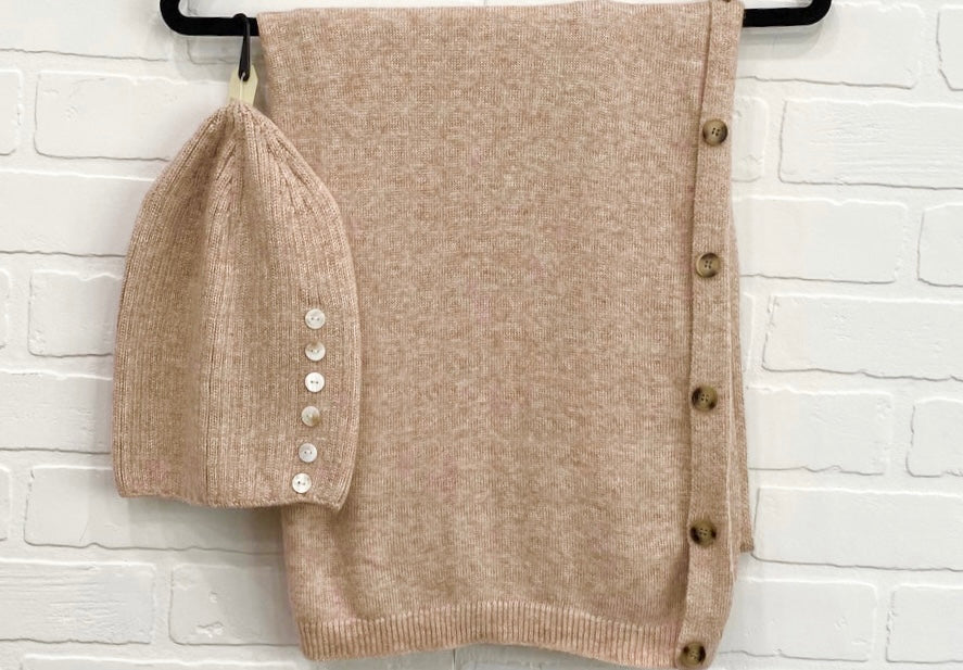 Baby Pink Scarf And Hat