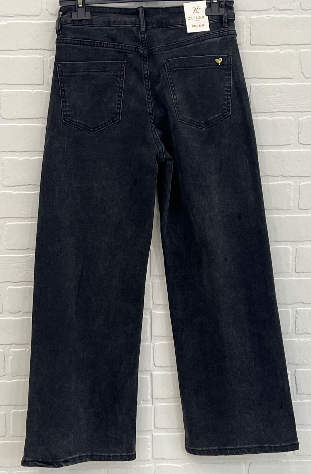 【KOOLOSET】Dirty Engine Washing Bijo Denim Zac & Zoe Charcoal Raw Hem Cropped Jeans – Unique Boutique