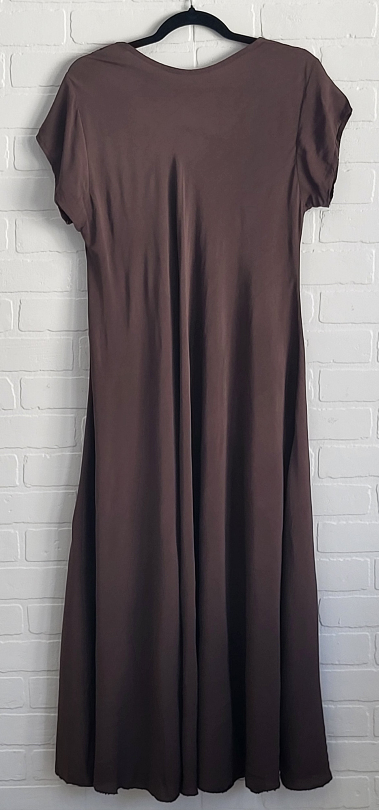 Satin Short Sleeves Dress